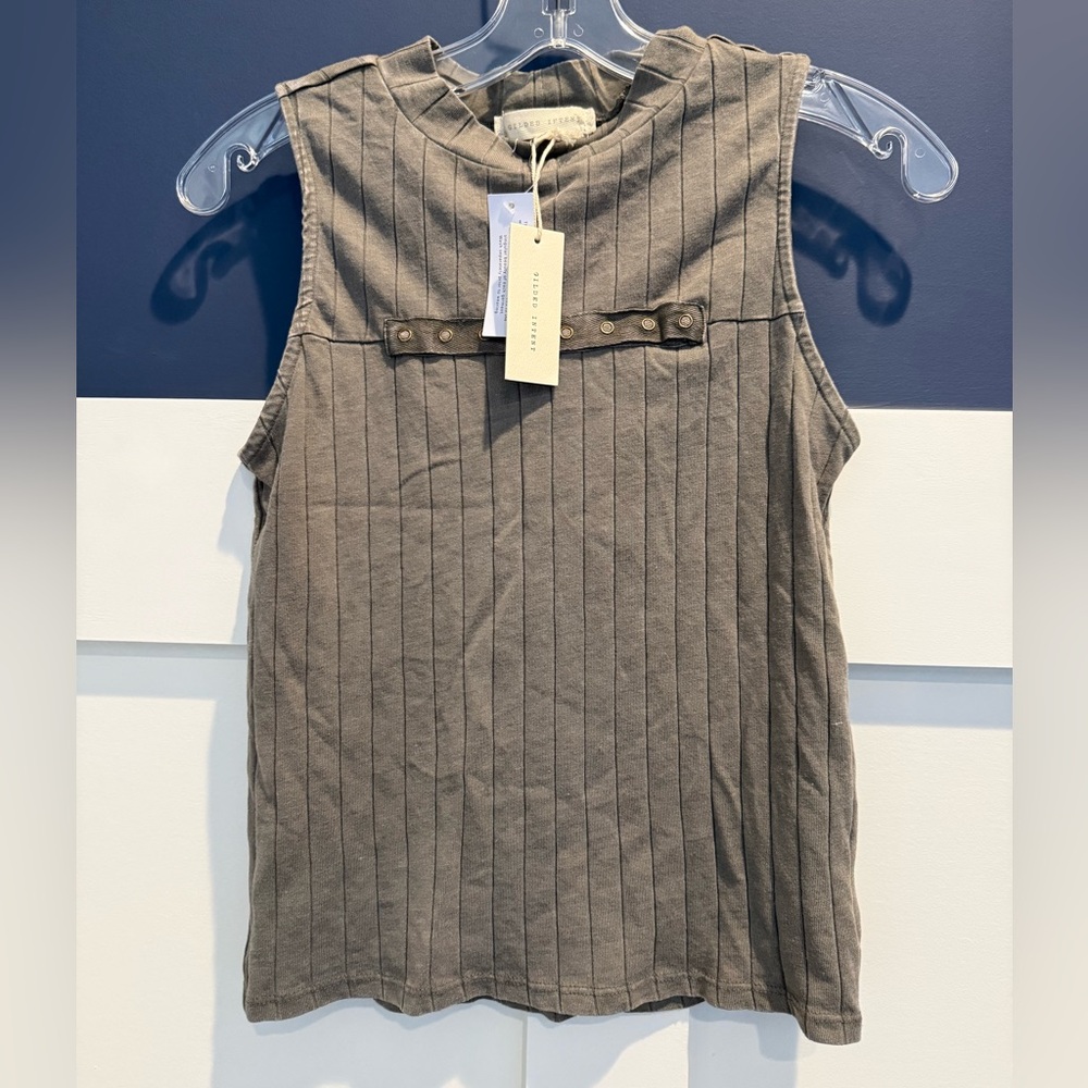 Gilded Intent by Buckle Gray / Brownish Sleeveless Blouse Size L NWT